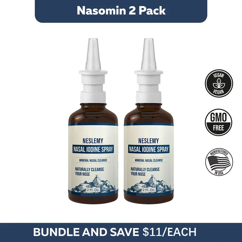 Nasal Cleanse– Neutralize Nose - Iodine + Fulvic Acid Blend -100% Natural Mineral Complex – (2 oz. Bottle+Nasal Sprayer)