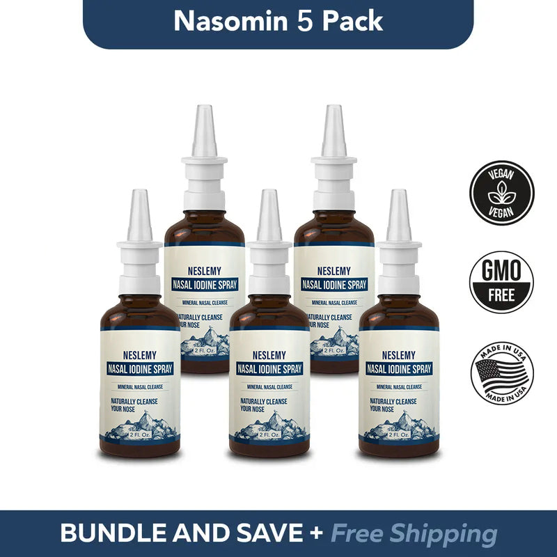 Nasal Cleanse– Neutralize Nose - Iodine + Fulvic Acid Blend -100% Natural Mineral Complex – (2 oz. Bottle+Nasal Sprayer)