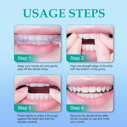 QIAWI™ Advanced Teeth Whitening Strips – Mess-Free, No-Slip, Long-Lasting Brightness!
